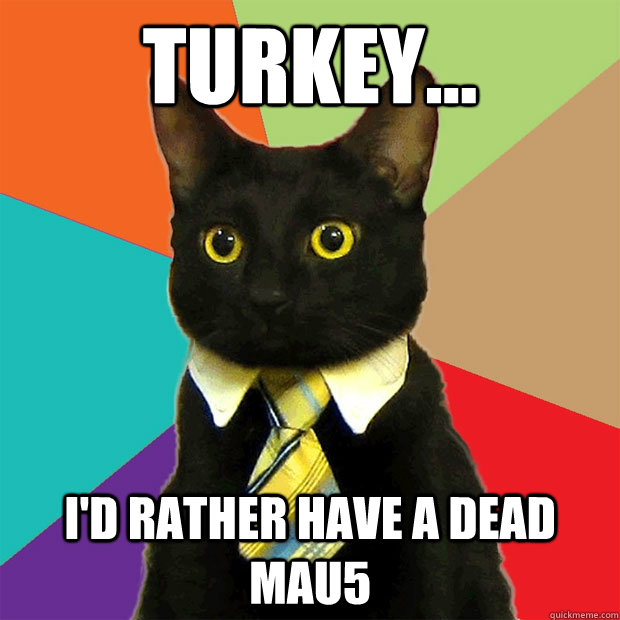 Turkey... I'd rather have a Dead MAU5  Business Cat