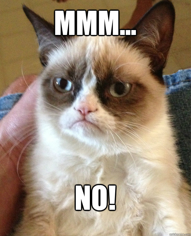 mmm... NO!  Grumpy Cat