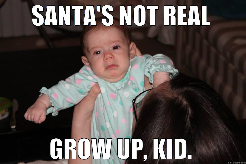 SANTA'S NOT REAL GROW UP, KID. Misc