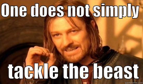 Beast Mode - ONE DOES NOT SIMPLY     TACKLE THE BEAST Boromir