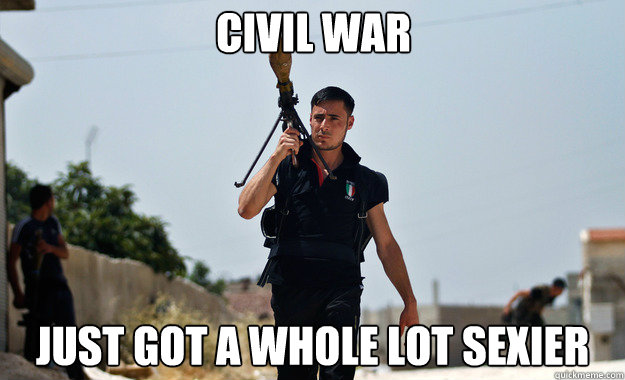 civil war just got a whole lot sexier  - civil war just got a whole lot sexier   Ridiculously Photogenic Syrian Soldier