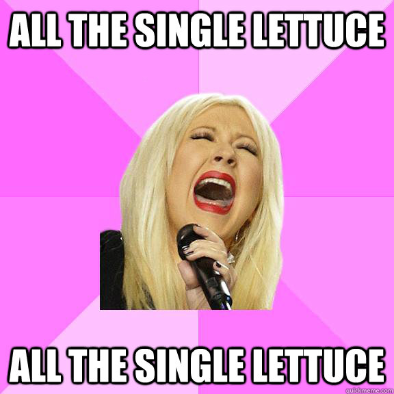 ALL THE SINGLE LETTUCE ALL THE SINGLE LETTUCE  Wrong Lyrics Christina