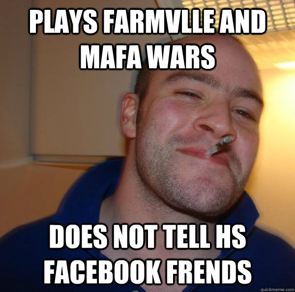 Plays Farmvlle and Mafa Wars does not tell hs facebook frends - Plays Farmvlle and Mafa Wars does not tell hs facebook frends  Misc