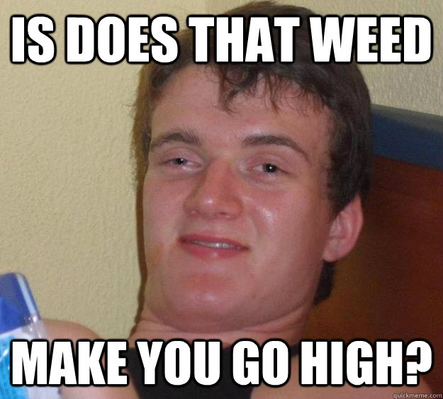 is does that weed make you go high?  10 Guy