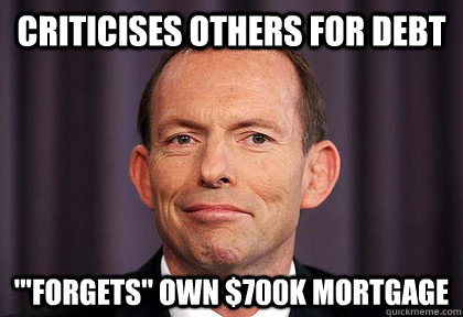 criticises others for debt 