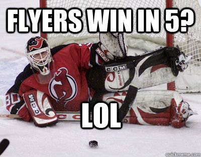 Flyers win in 5? LOL  