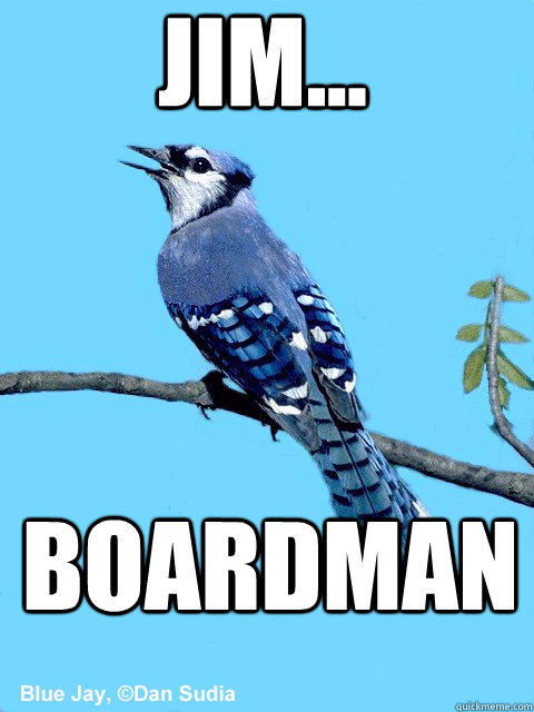 JIM... BOARDMAN  Blue Team Bird