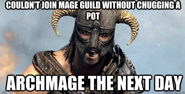 Couldn't join mage guild without chugging a  pot Archmage the next day  skyrim