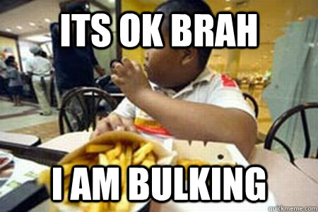 its ok brah I am bulking  Bulking kid