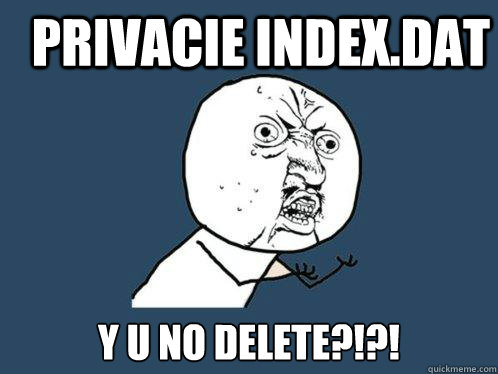 PrivacIE index.dat y u no delete?!?!  Y U No