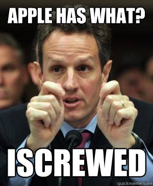 Apple has what?  iScrewed  