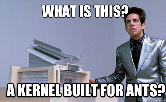 What is this? A kernel built for ants? - What is this? A kernel built for ants?  Zoolander