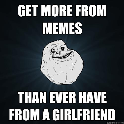 get more from memes than ever have from a girlfriend  Forever Alone