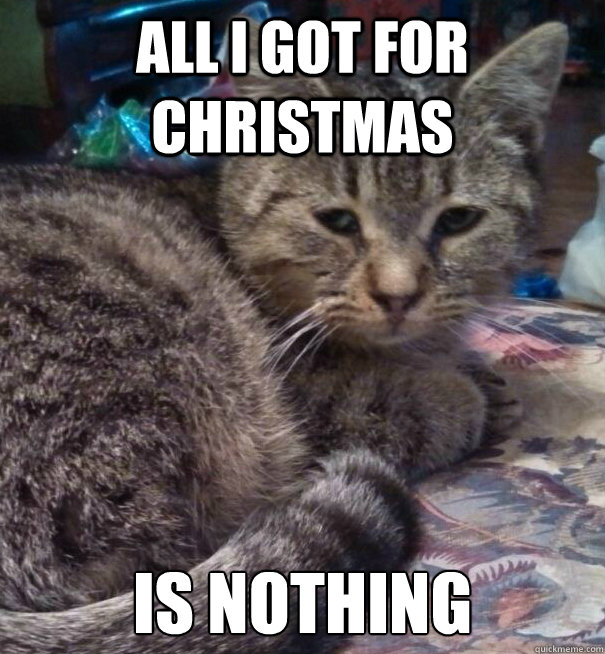 All I got for Christmas Is nothing - All I got for Christmas Is nothing  Chronically Depressed Cat