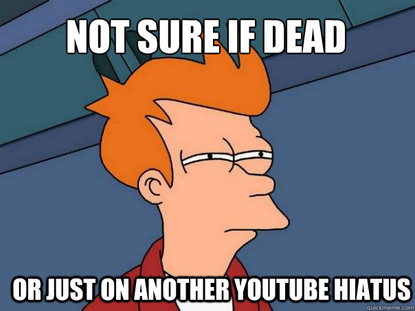 NOT SURE If dead OR just on another YouTube hiatus  Futurama Fry