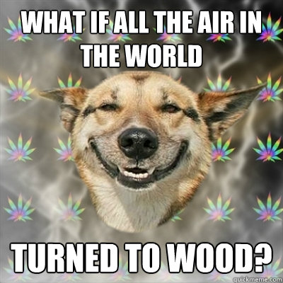 What if all the air in the world Turned to wood? - What if all the air in the world Turned to wood?  Stoner Dog