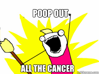 Poop out all the cancer  All The Things