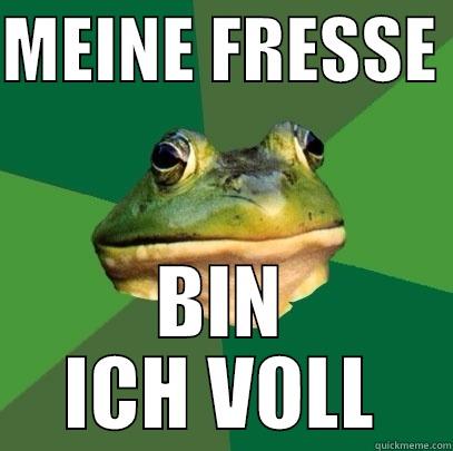 MEINE FRESSE  BIN ICH VOLL Foul Bachelor Frog