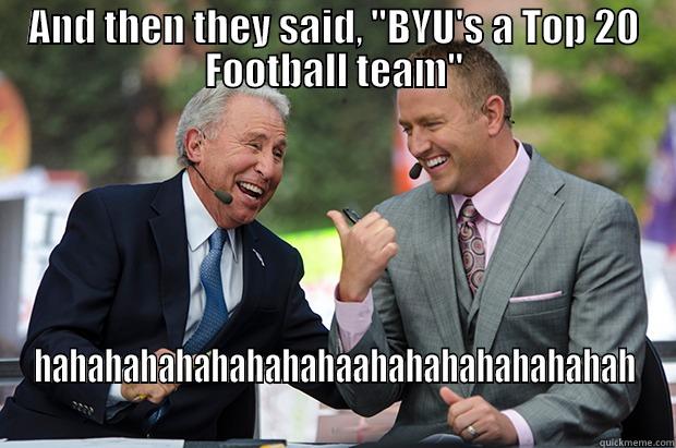 GameDay lol - AND THEN THEY SAID, 