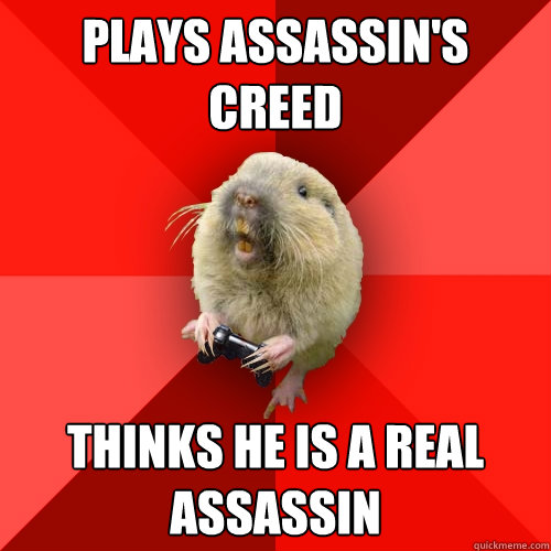 Plays assassin's creed Thinks he is a real assassin  Gaming Gopher