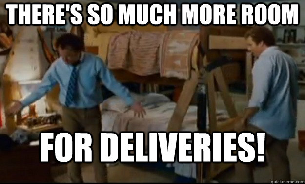 There's so much more ROOM for deliveries!  Stepbrothers Activities