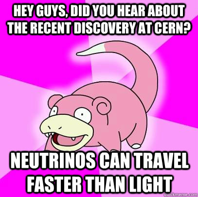 neutrinos travelling faster than light