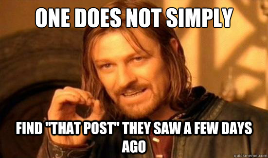 One Does Not Simply find 