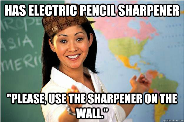 Has Electric pencil sharpener 