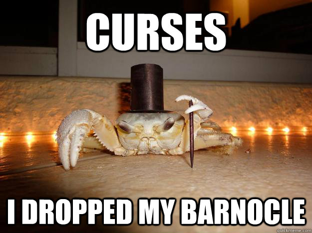 Curses I dropped my barnocle  Fancy Crab