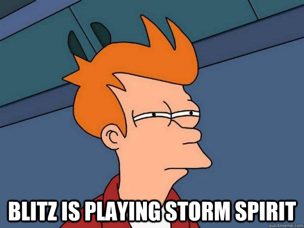  blitz is playing storm spirit -  blitz is playing storm spirit  Futurama Fry