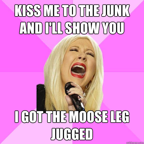 kiss me to the junk and i'll show you I got the moose leg jugged  Wrong Lyrics Christina