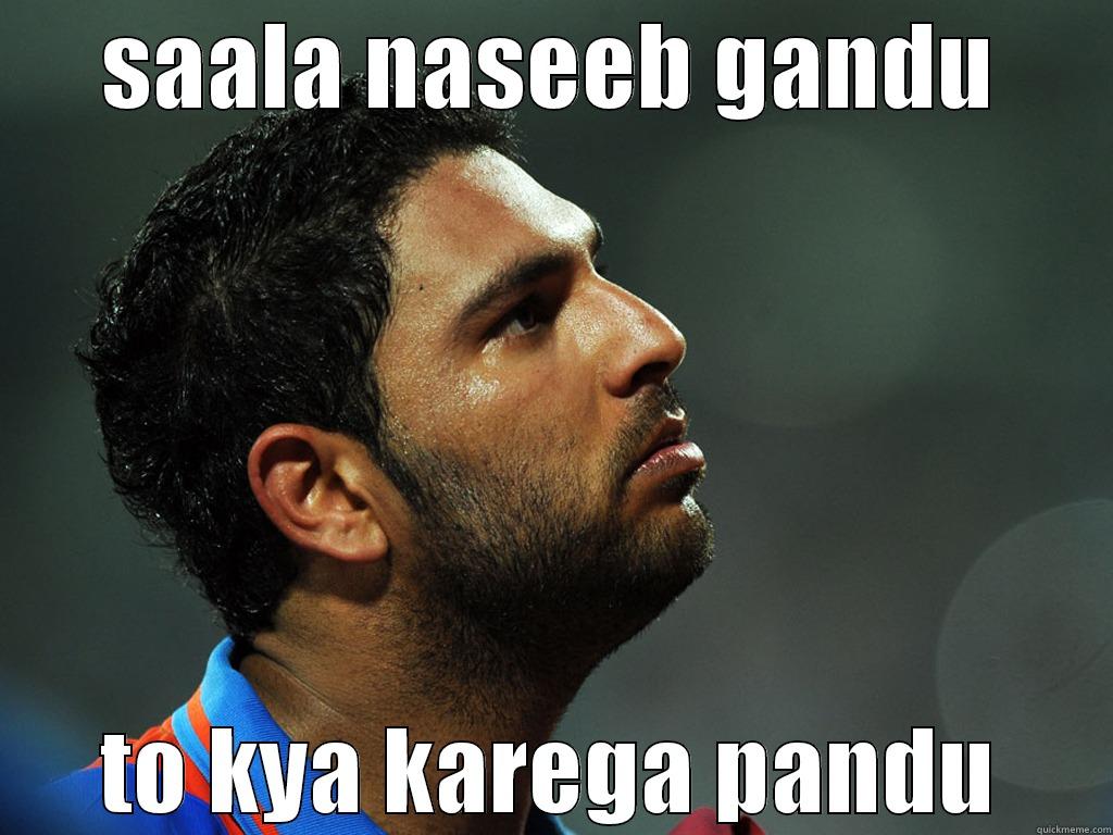 bad luck yuvraj singh - SAALA NASEEB GANDU TO KYA KAREGA PANDU Misc