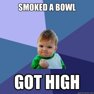 Smoked a bowl Got High  Success Kid