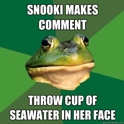 Snooki makes comment Throw cup of seawater in her face - Snooki makes comment Throw cup of seawater in her face  Foul Bachelor Frog