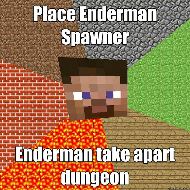 Place Enderman Spawner Enderman take apart dungeon - Place Enderman Spawner Enderman take apart dungeon  Minecraft