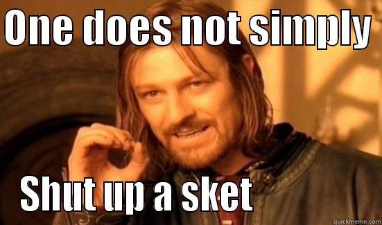 Fak u girls ... - ONE DOES NOT SIMPLY  SHUT UP A SKET                Boromir