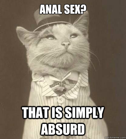 Anal Sex? That is simply absurd  Aristocat