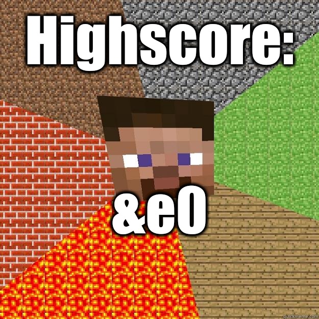 Highscore: &e0
 - Highscore: &e0
  Minecraft