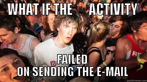 WHAT IF THE       ACTIVITY FAILED ON SENDING THE E-MAIL Sudden Clarity Clarence