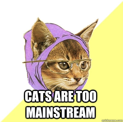  Cats are too mainstream   Hipster Kitty