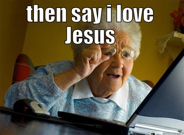 THEN SAY I LOVE JESUS  Grandma finds the Internet