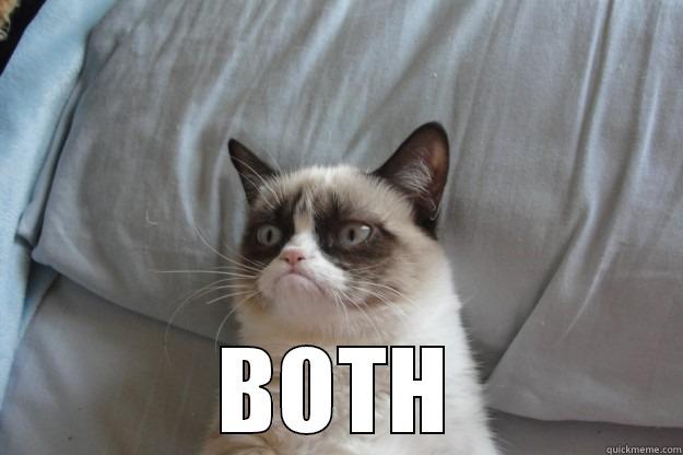 Both. Now die in hell -  BOTH Grumpy Cat