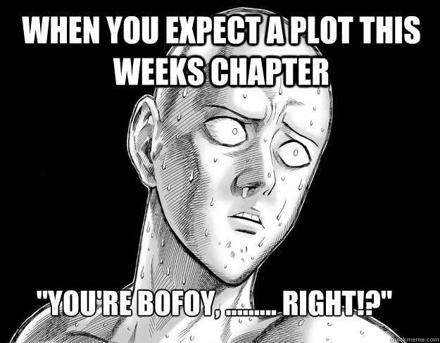 When you expect a plot this weeks chapter 