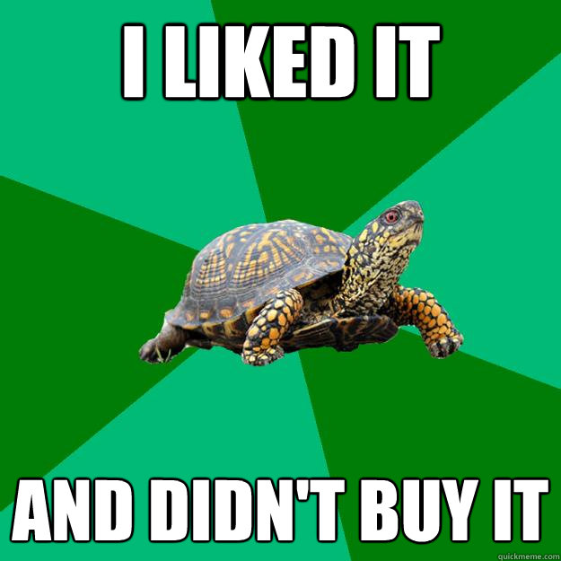 I liked it and didn't buy it - I liked it and didn't buy it  Torrenting Turtle