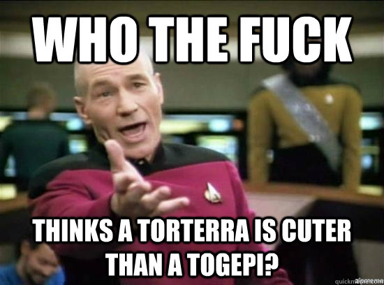 Who the fuck thinks a Torterra is cuter than a Togepi?  Annoyed Picard HD