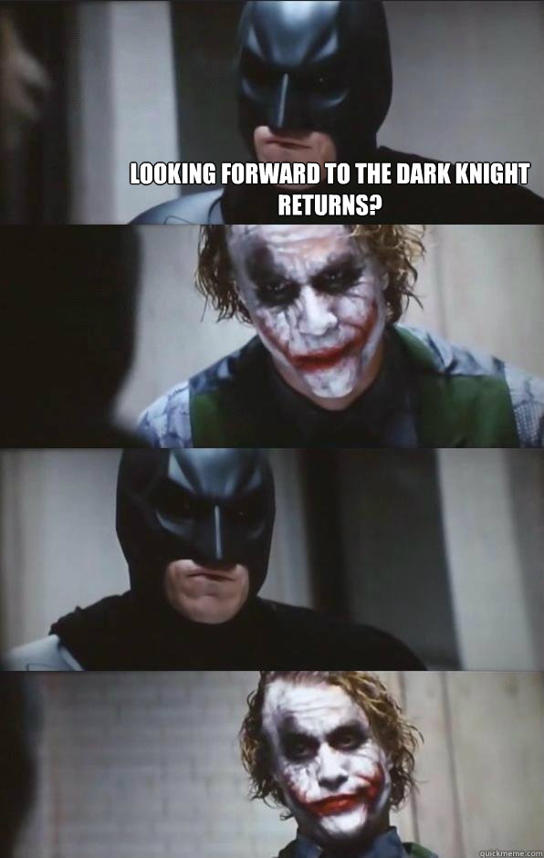 looking forward to the dark knight returns?    Batman Panel