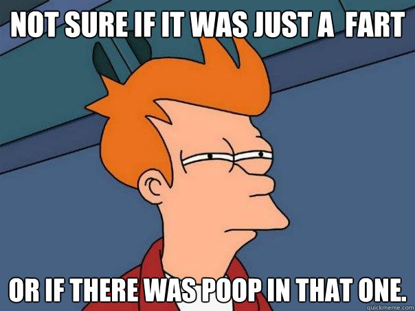 Not sure if it was just a  fart or if there was poop in that one.  Futurama Fry