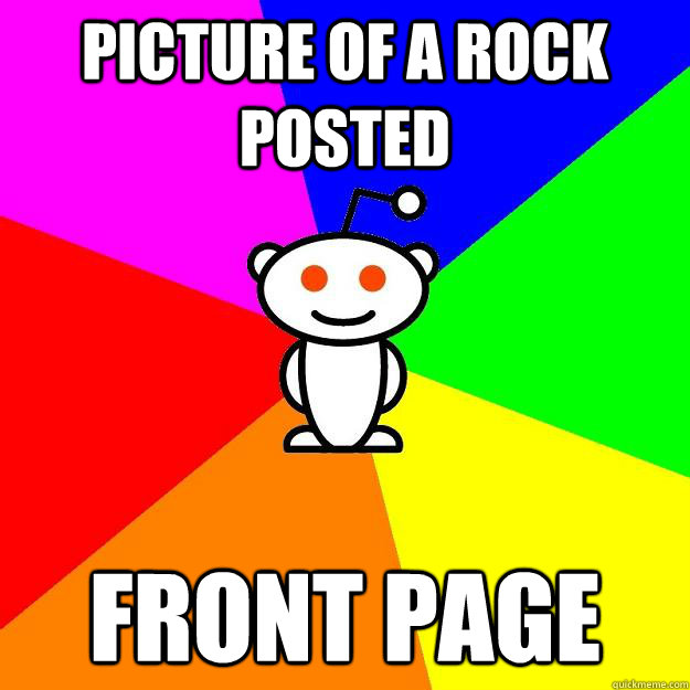 Picture of a rock posted Front page  Reddit Alien