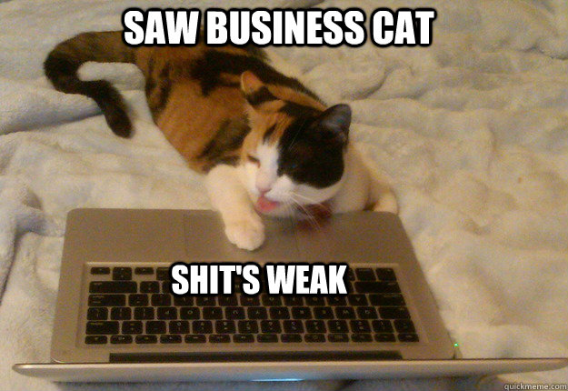 saw business cat shit's weak - saw business cat shit's weak  Misc