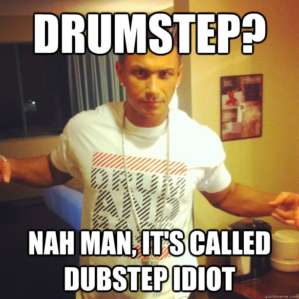 DRUMSTEP? NAH MAN, IT'S CALLED DUBSTEP IDIOT  